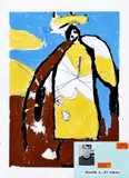 J. Rastík, Strážny anjel, 2007, tempera na papieri