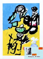 Ondrej G., Moji kamaráti, 2007, tempera na papieri