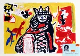 M. Kristínka, Kráľ džungle, 2007, tempera, farebné ceruzy na papieri