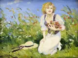 Lipót Illencz, Na lúke, okolo 1930, olej na plátne