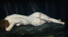 József Klein, Ženský akt, okolo 1930, olej na kartóne