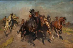 János Viski, Na puste II., okolo 1920, olej na plátne