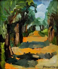 Oszkár Nagy, V aleji, 1937, olej na plátne
