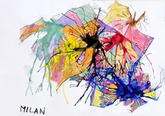 Milan Červeňák, Fantázia, 2007, kombinácia techník na papieri