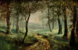 Adolf Kaufmann, Cesta lesom, okolo 1900, olej na plátne