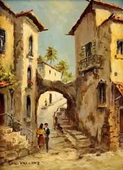 Luigi Vallone, Sicília, okolo 1940, olej na plátne