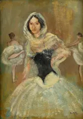 Cellur, Baletky, okolo 1950, pastel na papieri