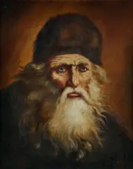 S. Gross, Starý kozák, okolo 1940, olej na plátne
