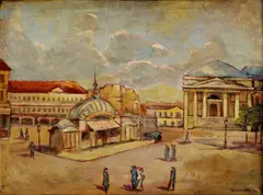 Bouchelle, Námestie II., okolo 1950, olej na plátne