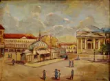 Bouchelle, Námestie II., okolo 1950, olej na plátne