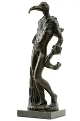 Salvator Dali, Vtáčí muž, okolo 1975, bronz, mramorový podstavec