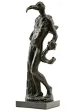 Salvator Dali, Vtáčí muž, okolo 1975, bronz, mramorový podstavec