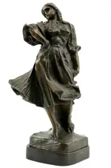František Uprka, Slovácke dievča, okolo 1910, bronz
