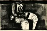 Milan Paštéka, Postava, 1965, litografia na papieri