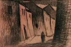 Jozef Fabini, Zo Spiša, okolo 1965, uhoľ na papieri