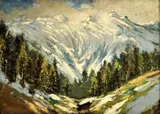 Zima v Tatrách by Eugen Szepesi-Kuszka, okolo 1910, olej na plátne, sold Jun 2008