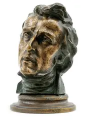 Chopin by Július Bártfay, okolo 1950, bronz, sold Jun 2008