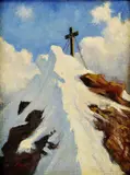 Pördy, Končiar s krížom, 1955, olej na lepenke