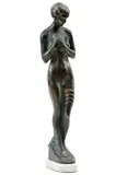 S. Oláh, Ženská postava, 1934, bronz, mramorový podstavec