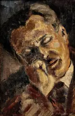 Vilmos Aba-Novák, Rozjímajúci muž, okolo 1930, olej na plátne