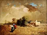 Gyula Gyertyányi-németh, Zberačky kláskov, okolo 1920, olej na plátne