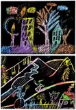Jeseň, Zima by Simona Kunštárová Martin Francz, 2008, tuš s grafitom, sold Jun 2008