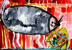 Samuel Nizner, Činčila, 2008, tempera na papieri