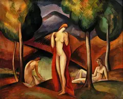 D. I. Monogramista, Víly, okolo 1920, tempera na papieri