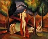 D. I. Monogramista, Víly, okolo 1920, tempera na papieri