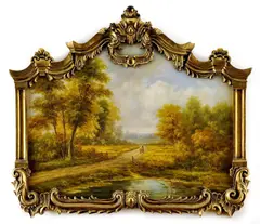 Monogramista R.t., Na prechádzke, okolo 1900, olej na dreve