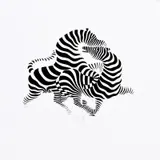 Zebry II. by Victor Vasarely, okolo 1970, serigrafia na papieiri, sold Jun 2008