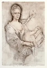 Duet by Jiří Anderle, 1988, lept na papieri, autorská tlač, sold Jun 2008