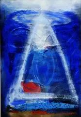 Zbyněk Prokop, Modrá séria II., 1999-2000, olej na papieri