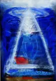 Modrá séria II. by Zbyněk Prokop, 1999-2000, olej na papieri, sold Jun 2008