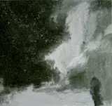 Rastislav Podoba, Silueta, 2006, olej na plátne