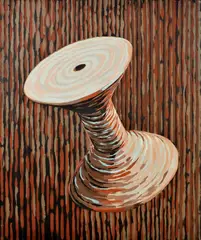 Jozef Baus, Špulka, 1996, tempera na plátne