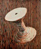 Jozef Baus, Špulka, 1996, tempera na plátne