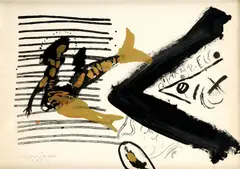 Vladimír Popovič, Morská panna, 1969, tempera, tuš na papieri