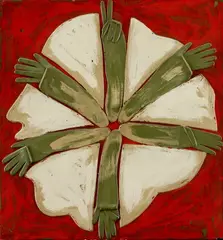 Jozef Jankovič, Hlava, 1992, liaty farebný epoxid