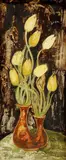 Elena Lazinovská, Kytica tulipánov, 1971, kombinácia techník na kartóne