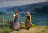 Štefan Burchard-bélaváry, Hrabáčky, okolo 1900, olej na kartóne