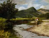 Géza Szontágh, Po vodu, okolo 1880, olej na plátne