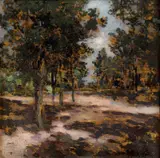 Jaroslav Augusta, Na okraji lesa, okolo 1910, olej na kartóne