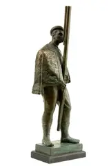 Detvan s fujarou by Július Bártfay, 1935, bronz, drevený podstavec, sold Mar 2008