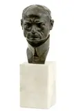 Ladislav Majerský, Hlava generála Miroslava Rastislava Štefánika, 1934, bronz, mramorový podtavec