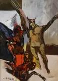 Traja by Vincent Hložník, 1968, tempera na kartóne, sold Mar 2008