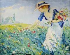 Lipót Illencz, Žena v lete, okolo 1930, olej na plátne