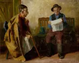 Andor G. Horváth, Ranné noviny, okolo 1930, olej na plátne