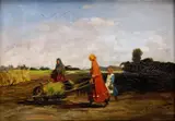 Gyula Gyertyányi-németh, Na jesennom poli, okolo 1930, olej na preglejke