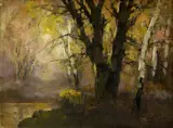László Kézdi-Kovács, Brezy pri jazierku, okolo 1900, olej na plátne